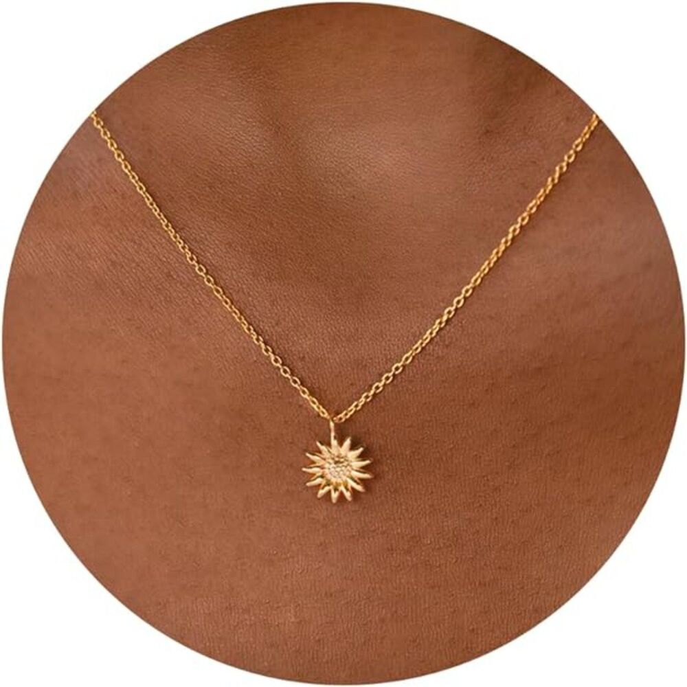 Gold Sunflower Necklace